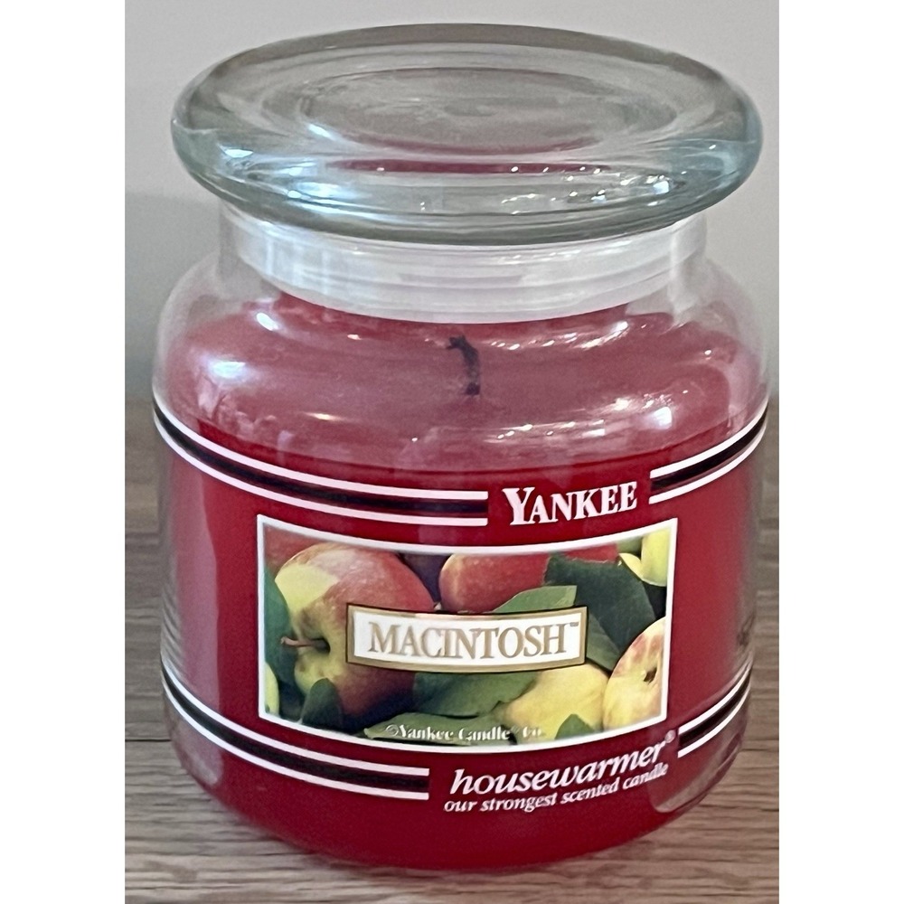 Yankee Candle MACINTOSH Black Band Candle 14.5 oz Apple